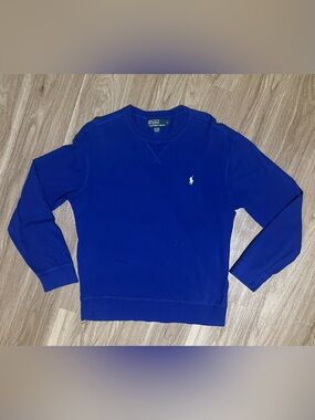 Polo by Ralph Lauren Men's Royal Blue Crewneck Sweatshirt